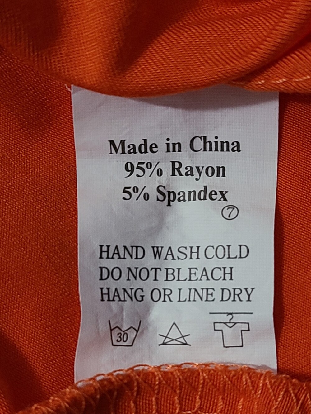Larace Rayon Orange Short Sleeve Scoop-Neck Relaxed Flowy Swing Tunic Top Size M - Picture 4 of 5